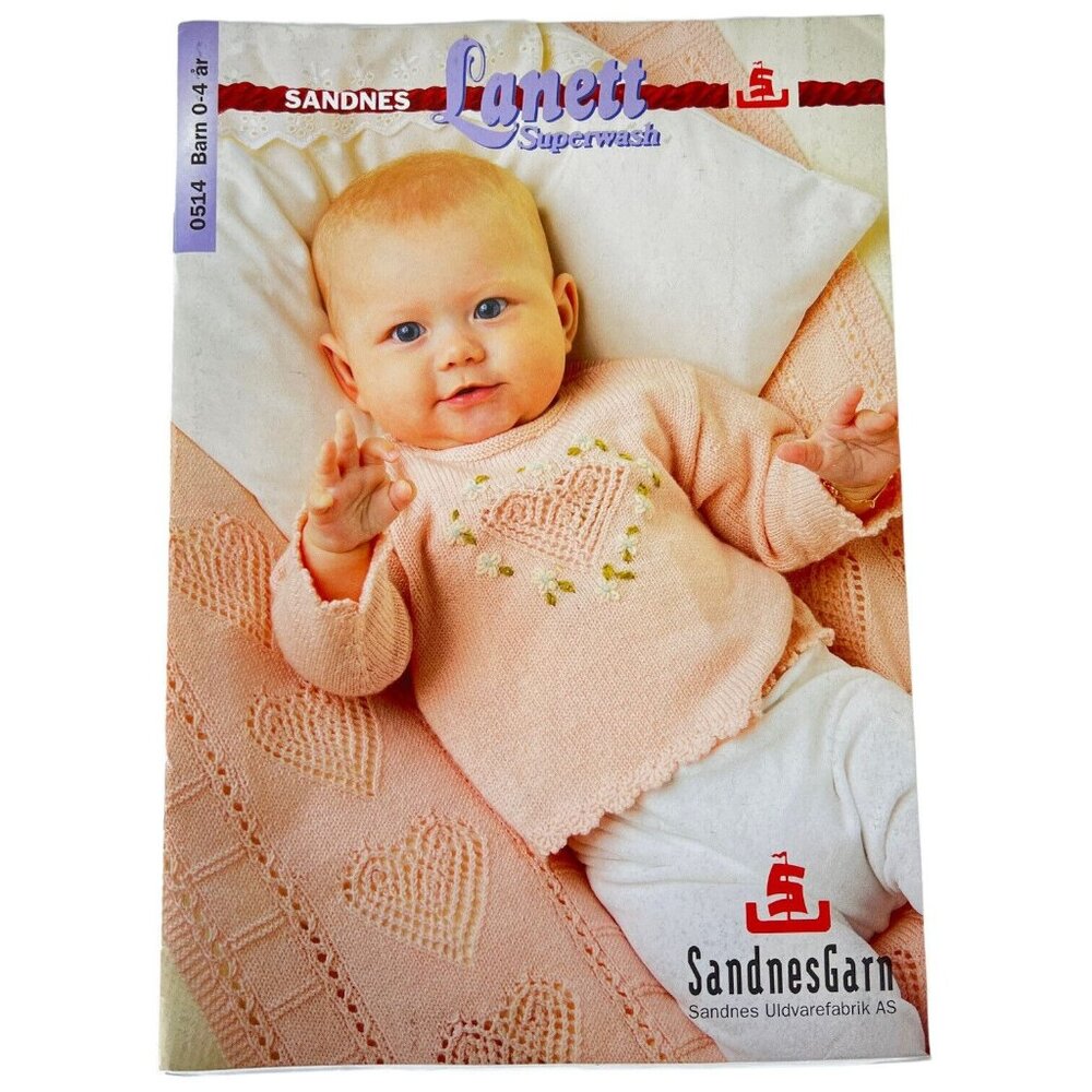 Sandnes Lanett Baby Knitting Pattern Book 0514 Toddler SandnesGarn Norwegian 0-4
